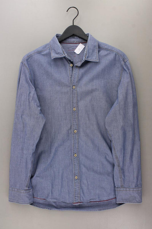 Bonita Langarmhemd für Herren Gr. XL blau aus Baumwolle