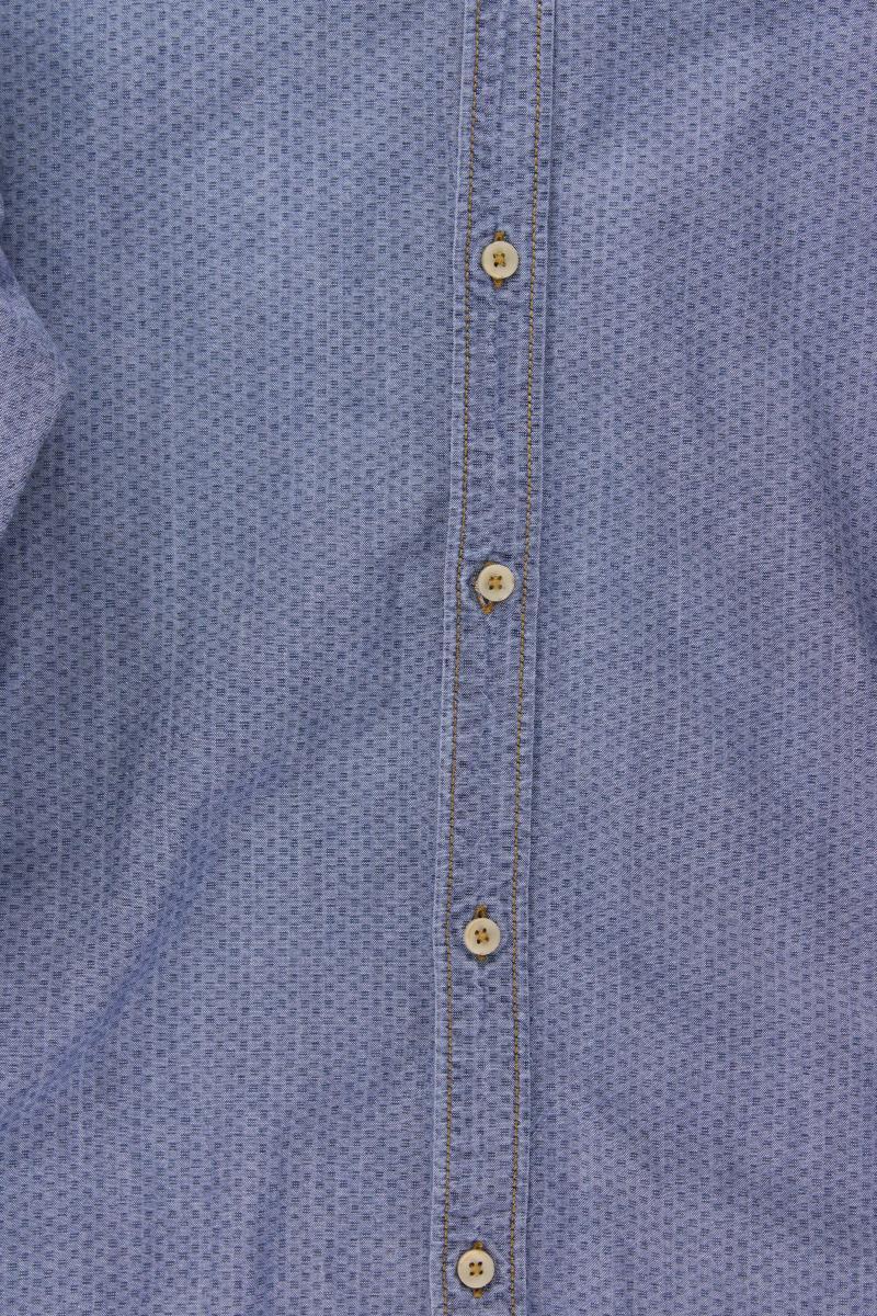 Bonita Langarmhemd für Herren Gr. XL blau aus Baumwolle