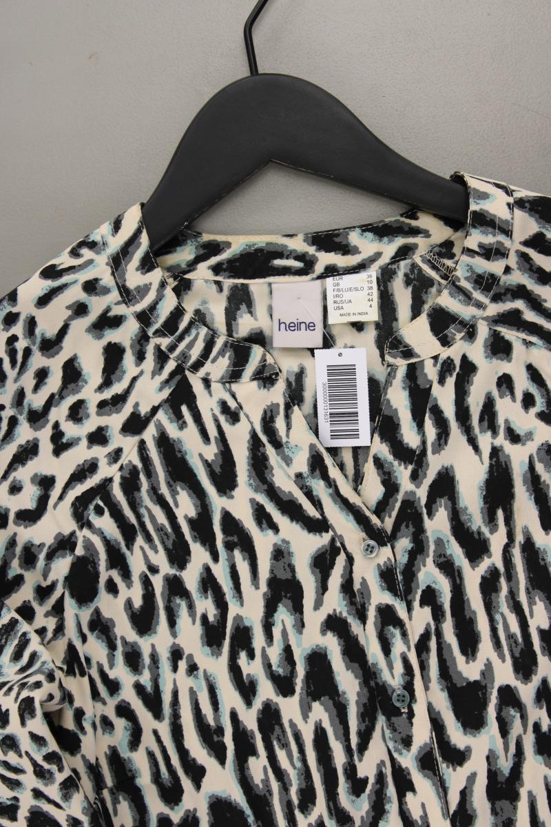 Heine Langarmbluse Gr. 36 mit Tierdruck mehrfarbig aus Polyester