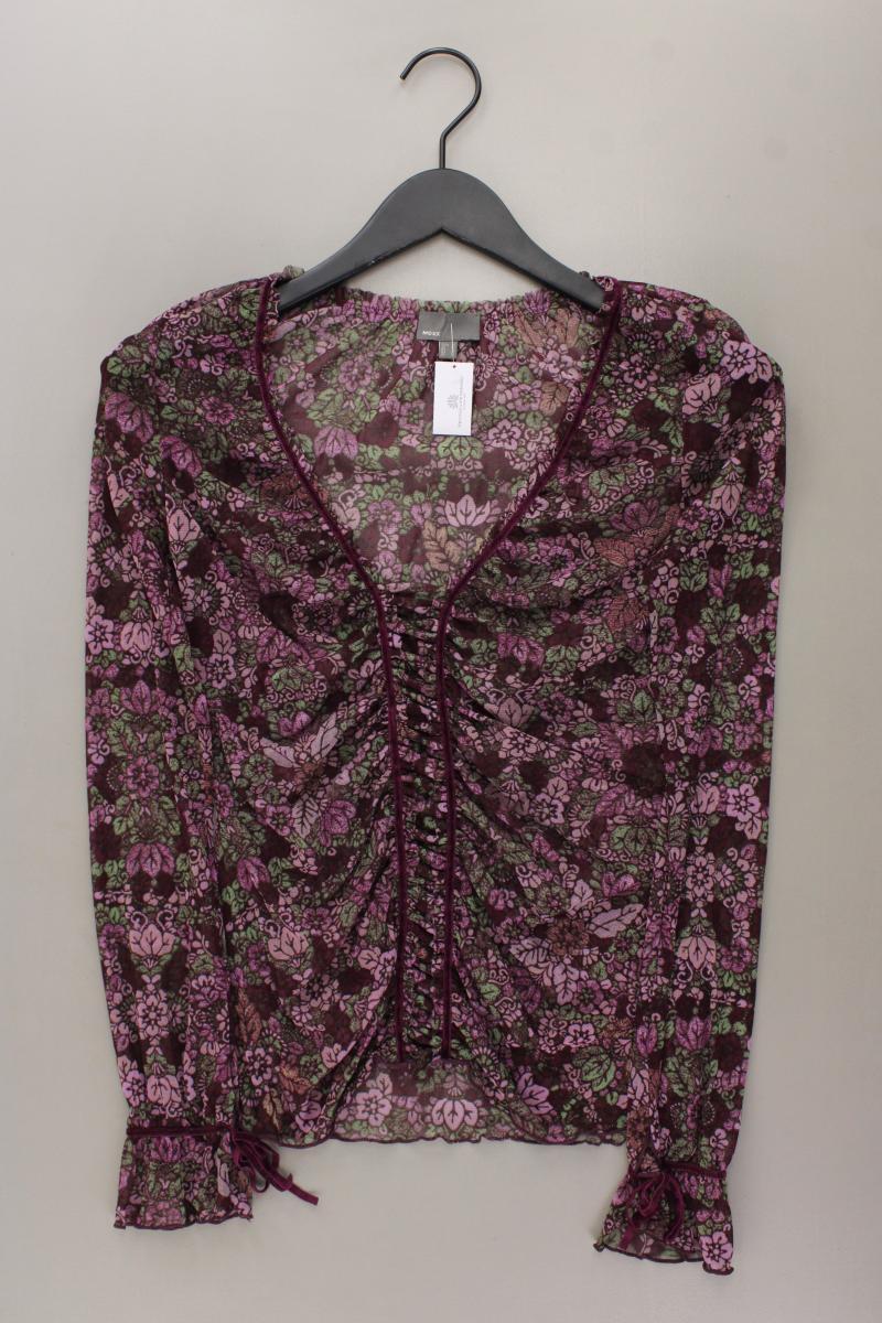 Mexx Langarmbluse Gr. M mit Blumenmuster Vintage lila