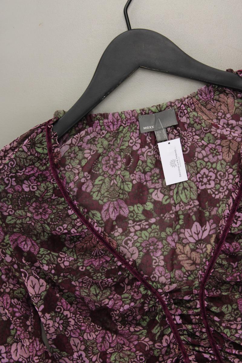 Mexx Langarmbluse Gr. M mit Blumenmuster Vintage lila