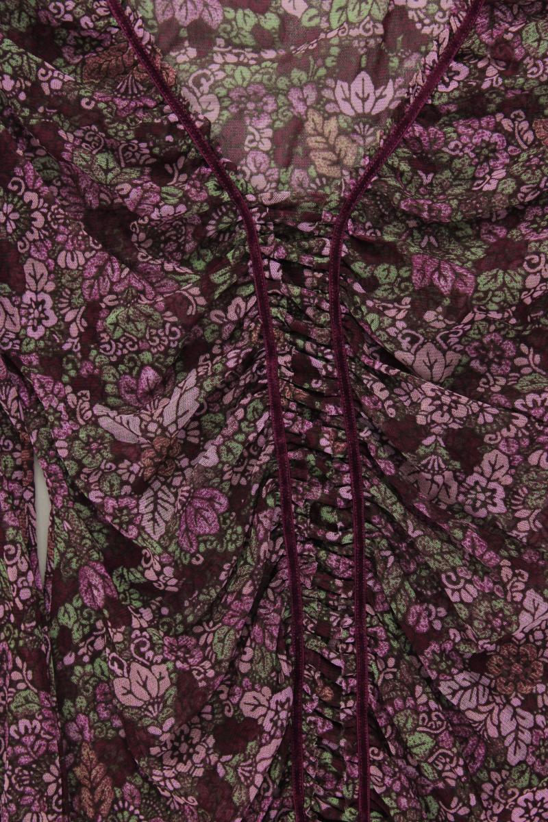 Mexx Langarmbluse Gr. M mit Blumenmuster Vintage lila