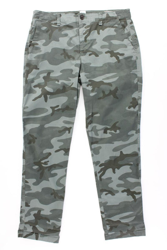 GAP Chinohose Gr. US 8 (M) camouflage olivgrün aus Baumwolle