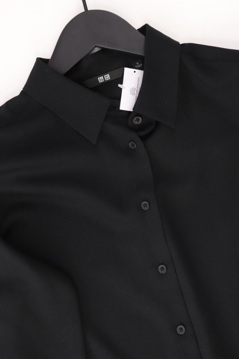Uniqlo Langarmbluse Gr. S schwarz aus Viskose