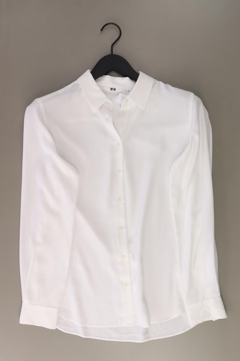 Uniqlo Langarmbluse Gr. S weiß aus Viskose