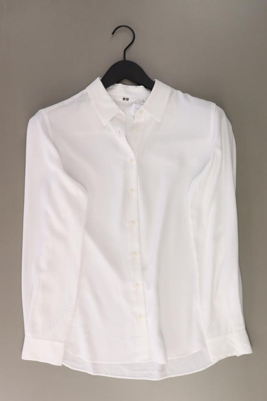 Uniqlo Langarmbluse Gr. S weiß aus Viskose