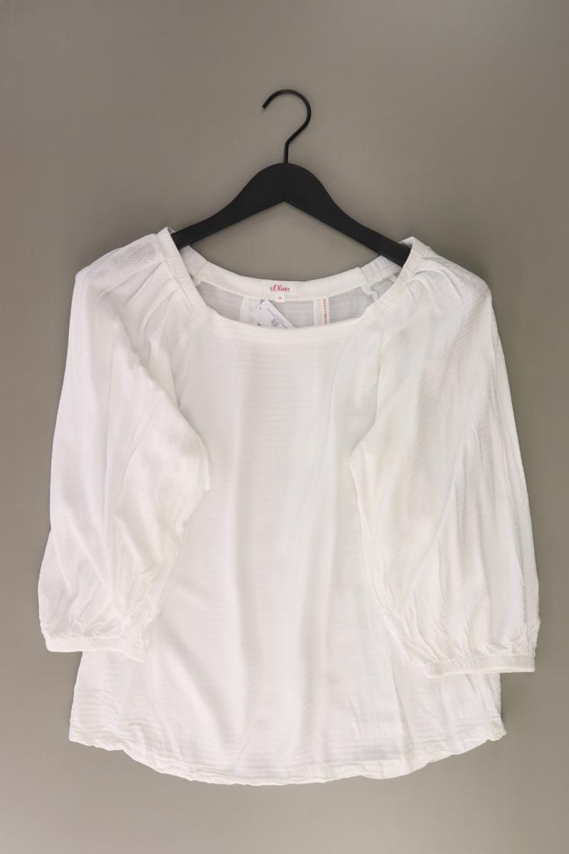 s.Oliver Regular Bluse Gr. 36 3/4 Ärmel weiß