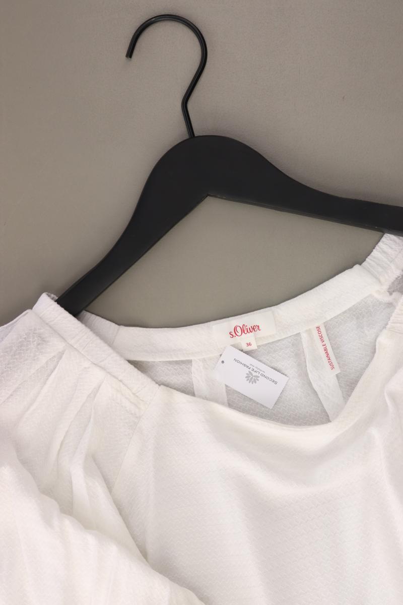s.Oliver Regular Bluse Gr. 36 3/4 Ärmel weiß
