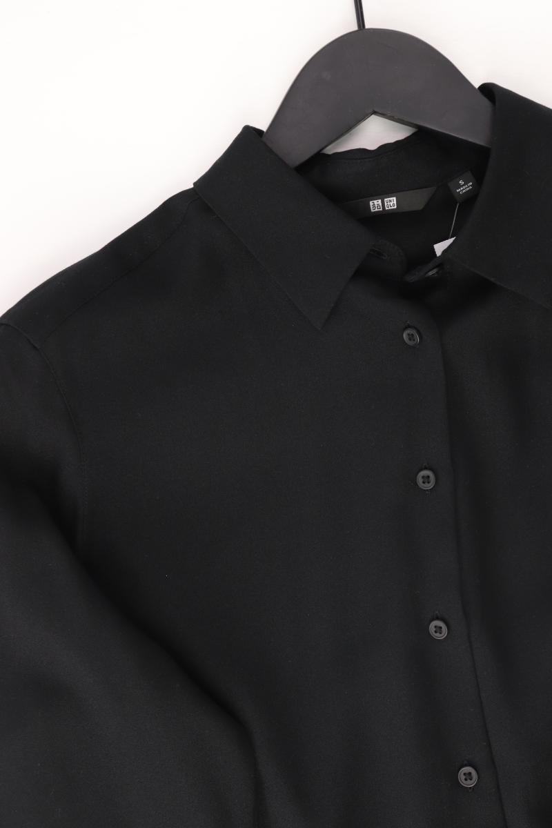 Uniqlo Langarmbluse Gr. S schwarz aus Viskose