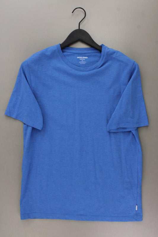 Jack & Jones T-Shirt für Herren Gr. M Kurzarm blau aus Baumwolle