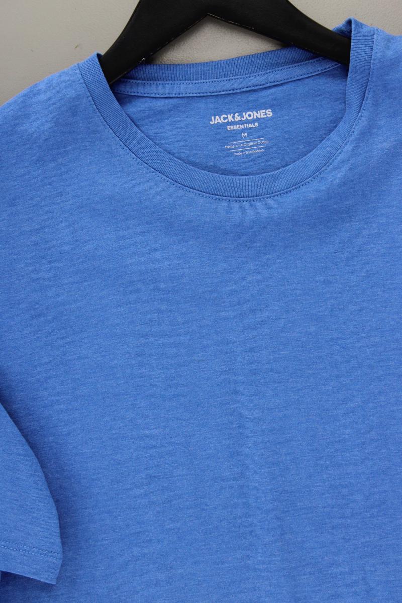 Jack & Jones T-Shirt für Herren Gr. M Kurzarm blau aus Baumwolle