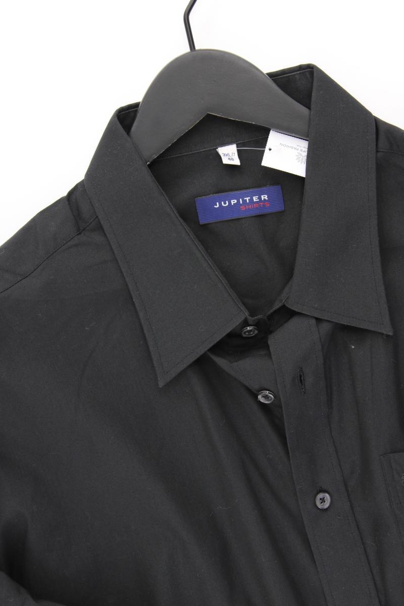 Jupiter Langarmhemd für Herren Gr. Hemdgröße 48 schwarz aus Baumwolle