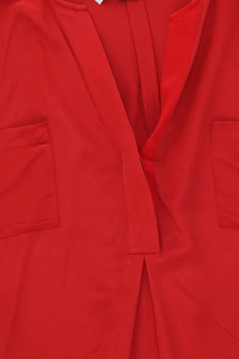 Heine Seidenbluse Gr. 46 Kurzarm rot