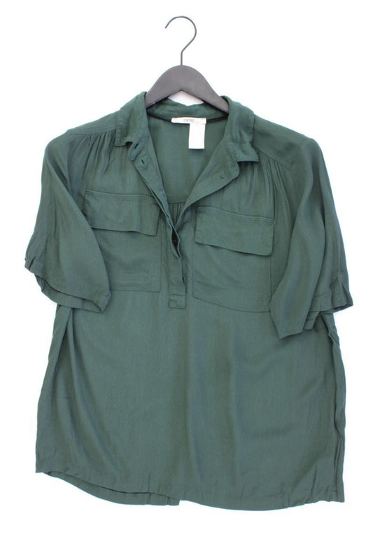 Esprit Kurzarmbluse Gr. L grün aus Viskose