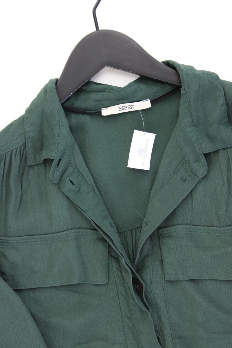 Esprit Kurzarmbluse Gr. L grün aus Viskose