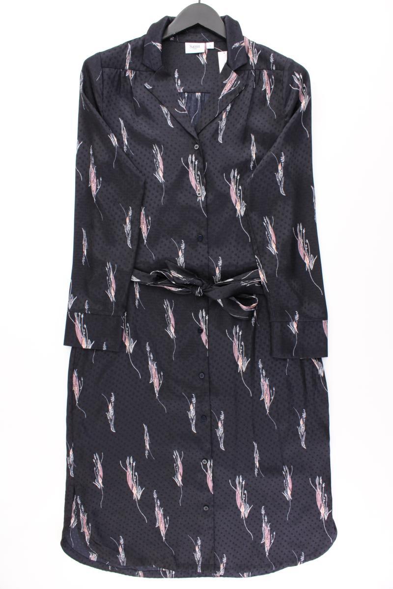 Saint Tropez Langarmkleid Gr. S mit Gürtel blau aus Polyester