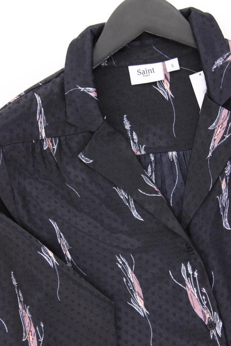 Saint Tropez Langarmkleid Gr. S mit Gürtel blau aus Polyester