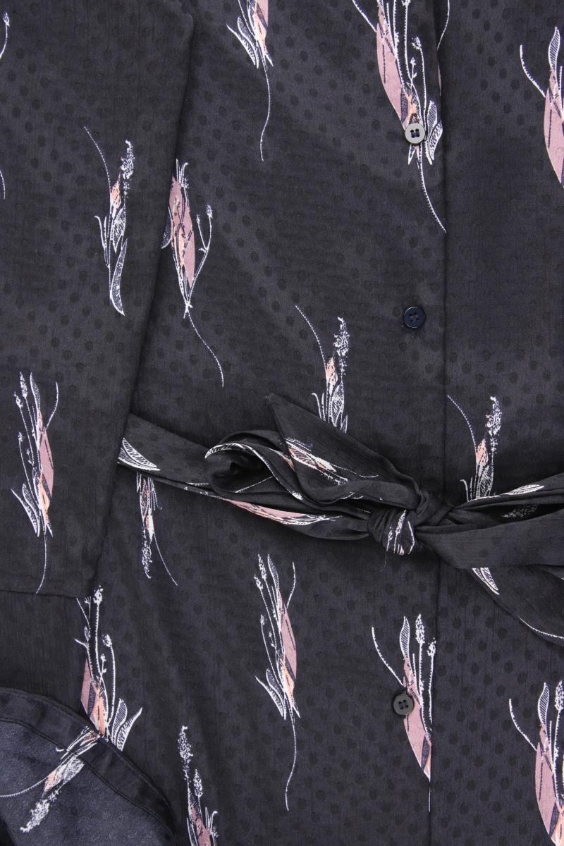 Saint Tropez Langarmkleid Gr. S mit Gürtel blau aus Polyester
