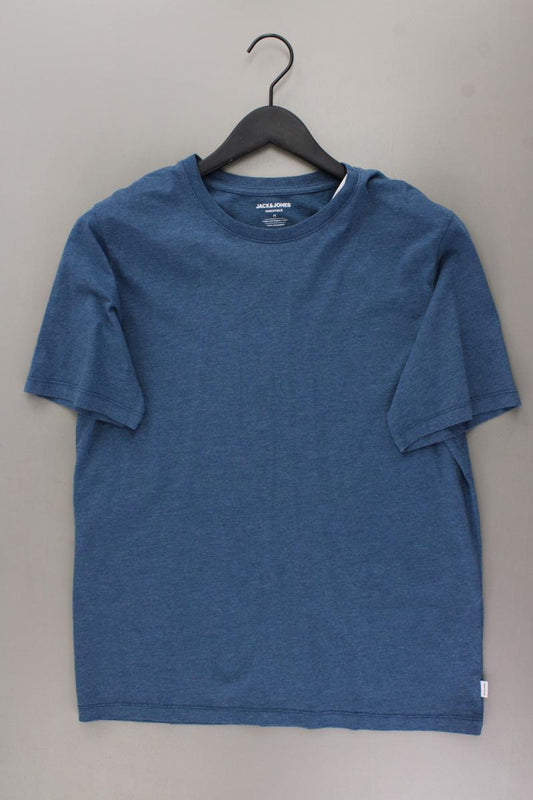 Jack & Jones T-Shirt für Herren Gr. M Kurzarm blau aus Baumwolle
