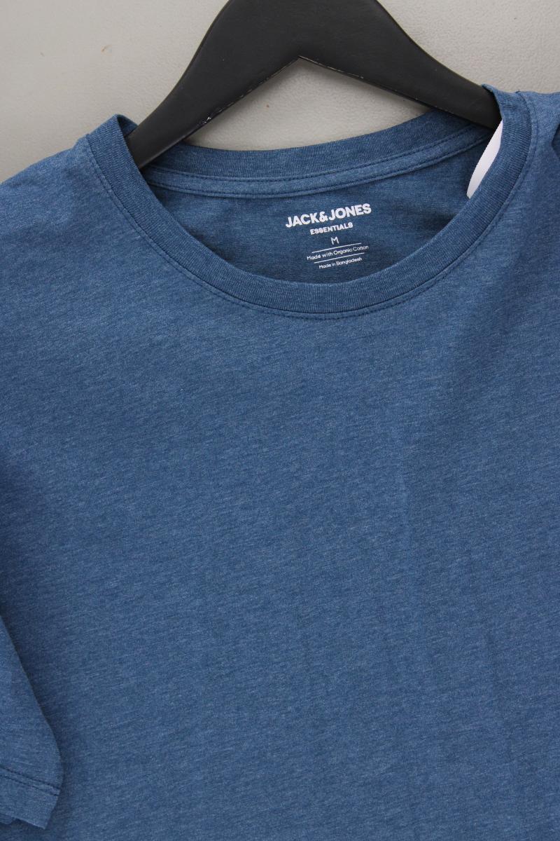 Jack & Jones T-Shirt für Herren Gr. M Kurzarm blau aus Baumwolle