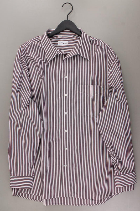 Walbusch Langarmhemd für Herren Gr. Hemdgröße 47/48 gestreift braun