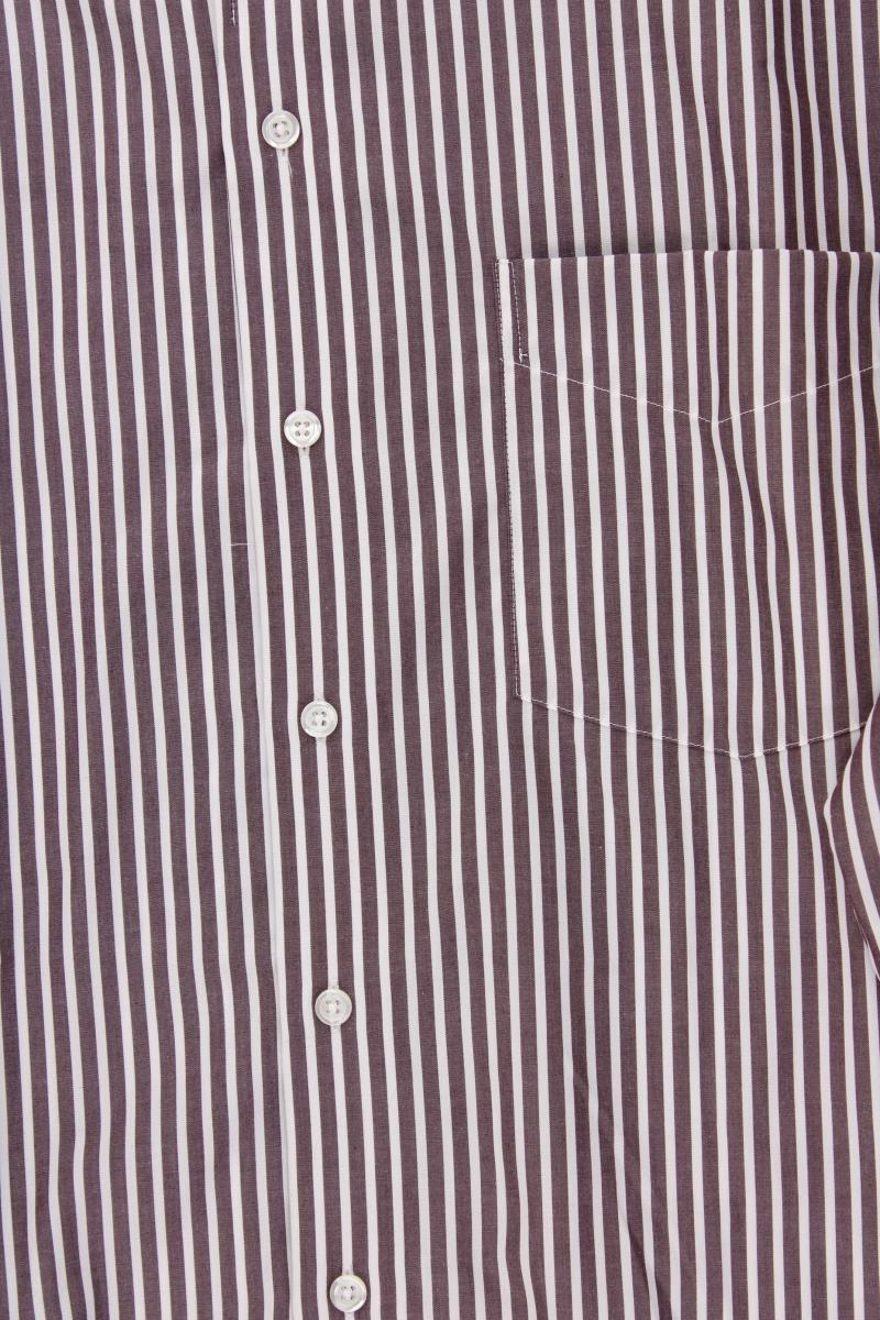 Walbusch Langarmhemd für Herren Gr. Hemdgröße 47/48 gestreift braun