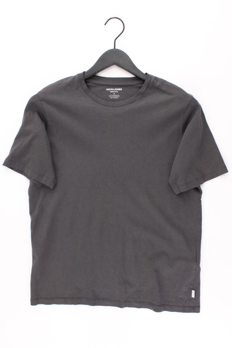 Jack & Jones T-Shirt für Herren Gr. S Kurzarm grau aus Baumwolle