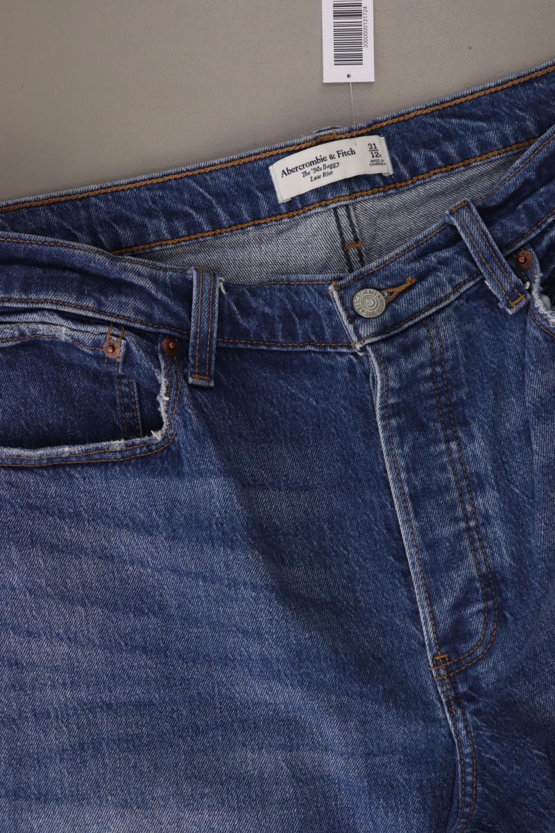 Abercrombie & Fitch The 90's Baggy Low Rise Jeans Gr. W31 blau aus Baumwolle