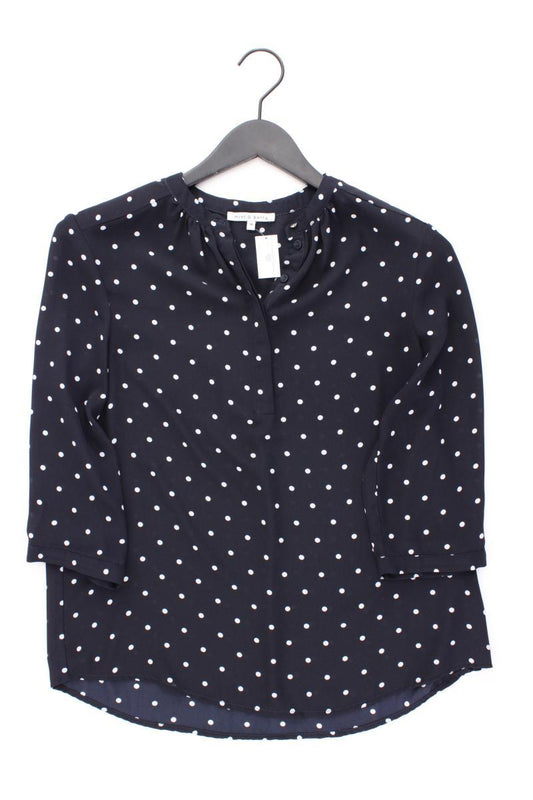 mint & berry Regular Bluse Gr. 38 gepunktet 3/4 Ärmel blau aus Polyester