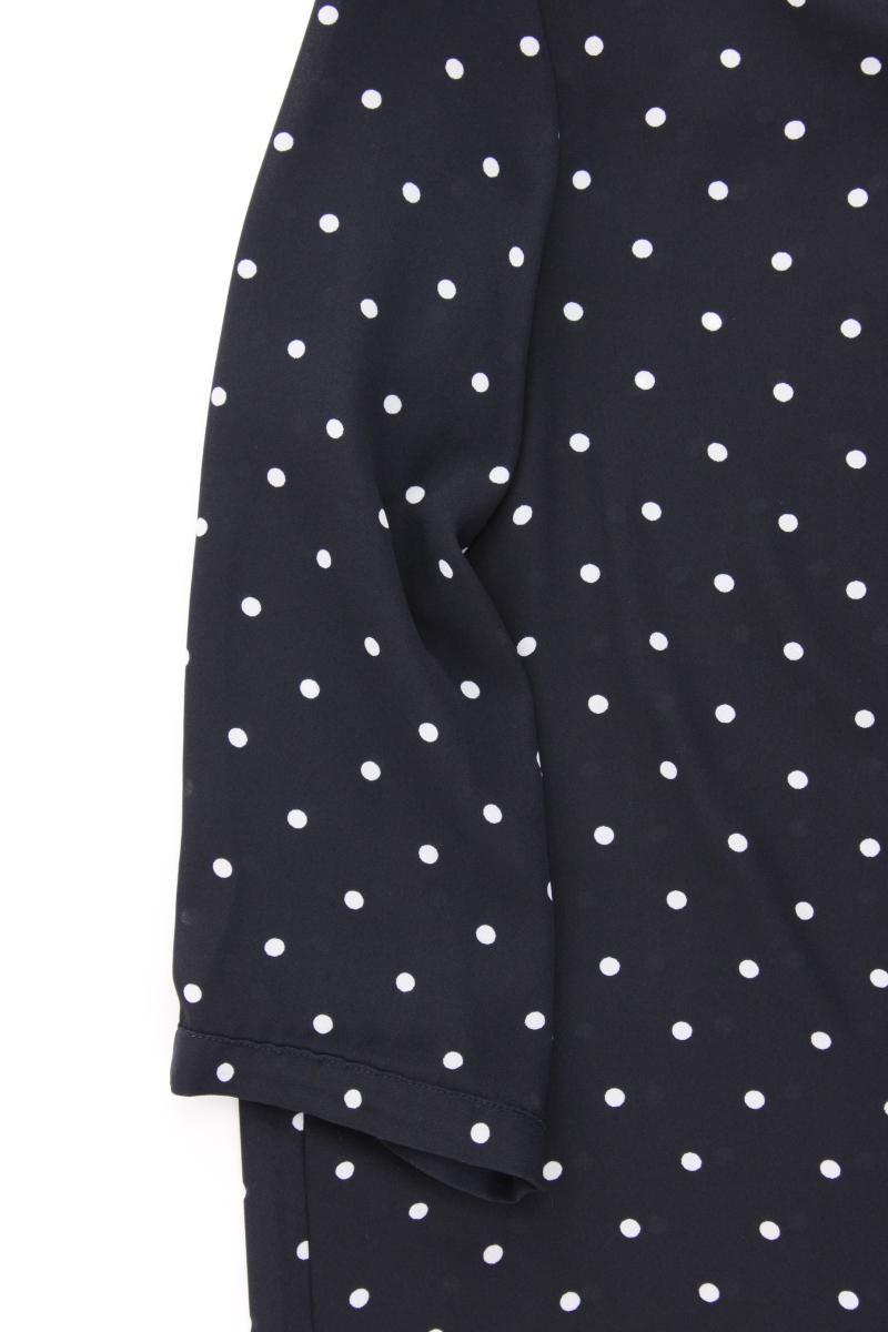 mint & berry Regular Bluse Gr. 38 gepunktet 3/4 Ärmel blau aus Polyester