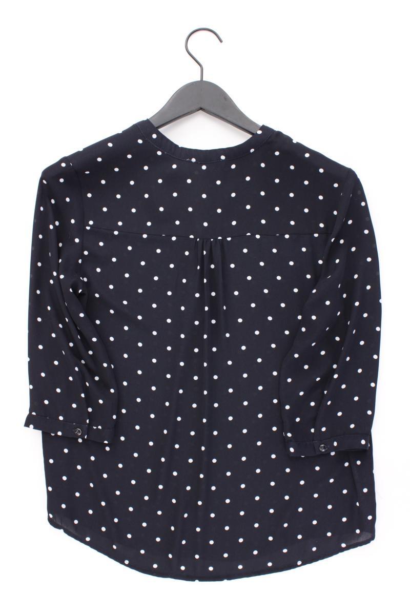 mint & berry Regular Bluse Gr. 38 gepunktet 3/4 Ärmel blau aus Polyester
