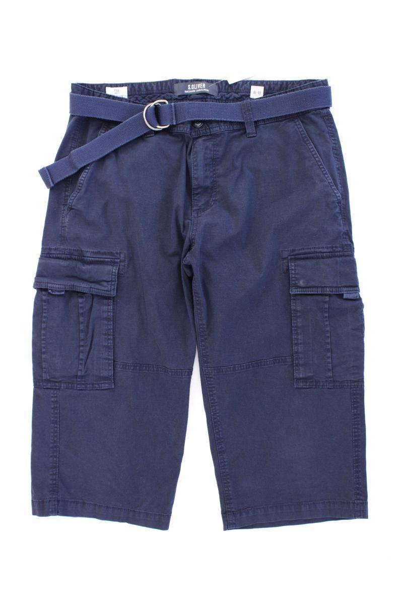 s.Oliver Cargoshorts für Herren Gr. W32 Modell File blau aus Baumwolle