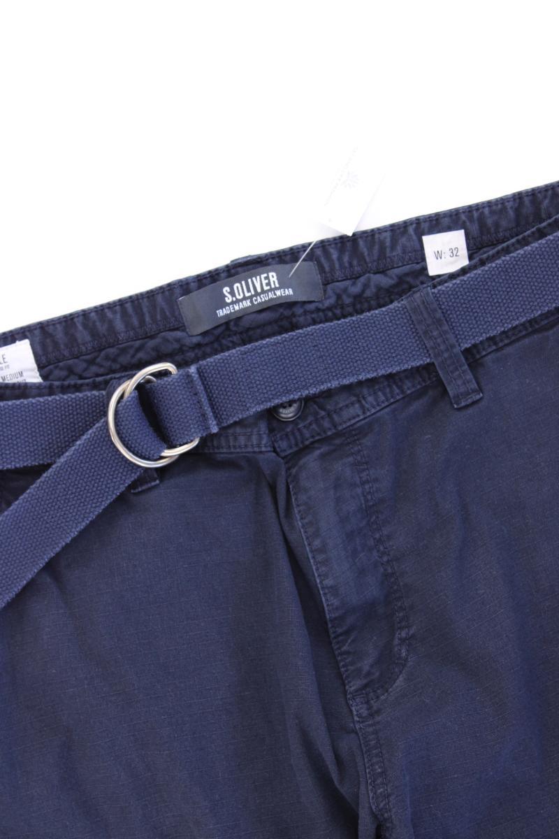 s.Oliver Cargoshorts für Herren Gr. W32 Modell File blau aus Baumwolle