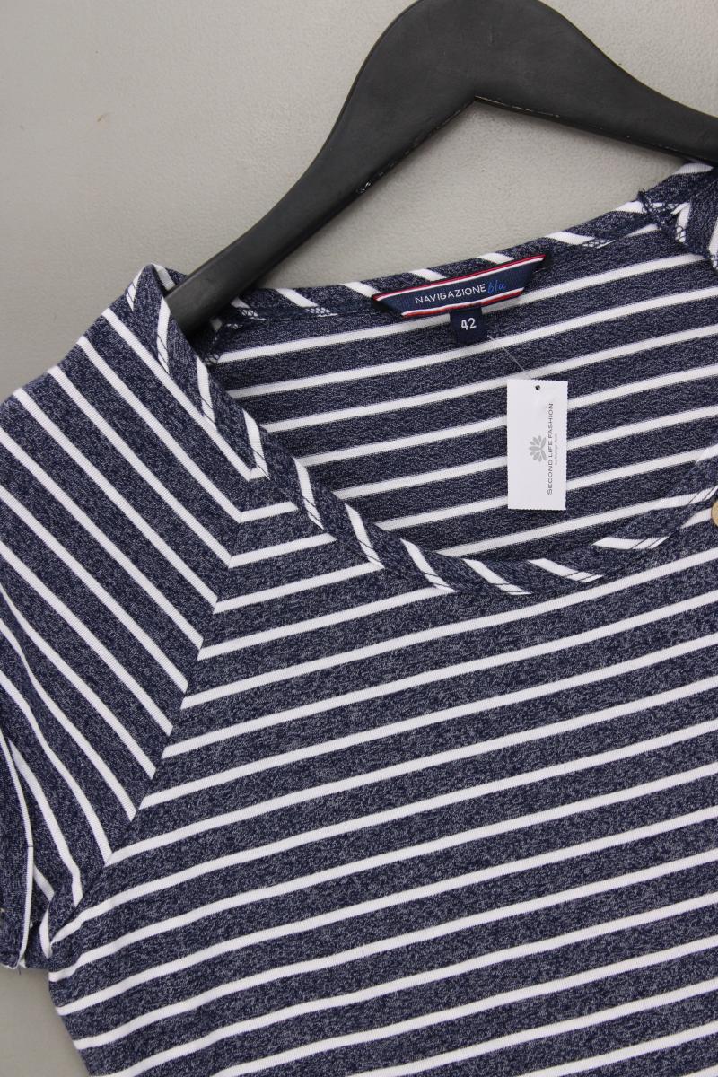 Navigazione Jerseykleid Gr. 42 gestreift Kurzarm blau