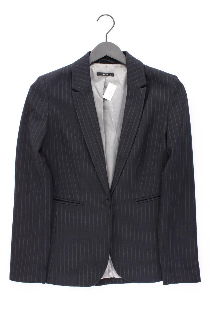 Zero Regular Blazer Gr. 36 gestreift blau aus Polyester