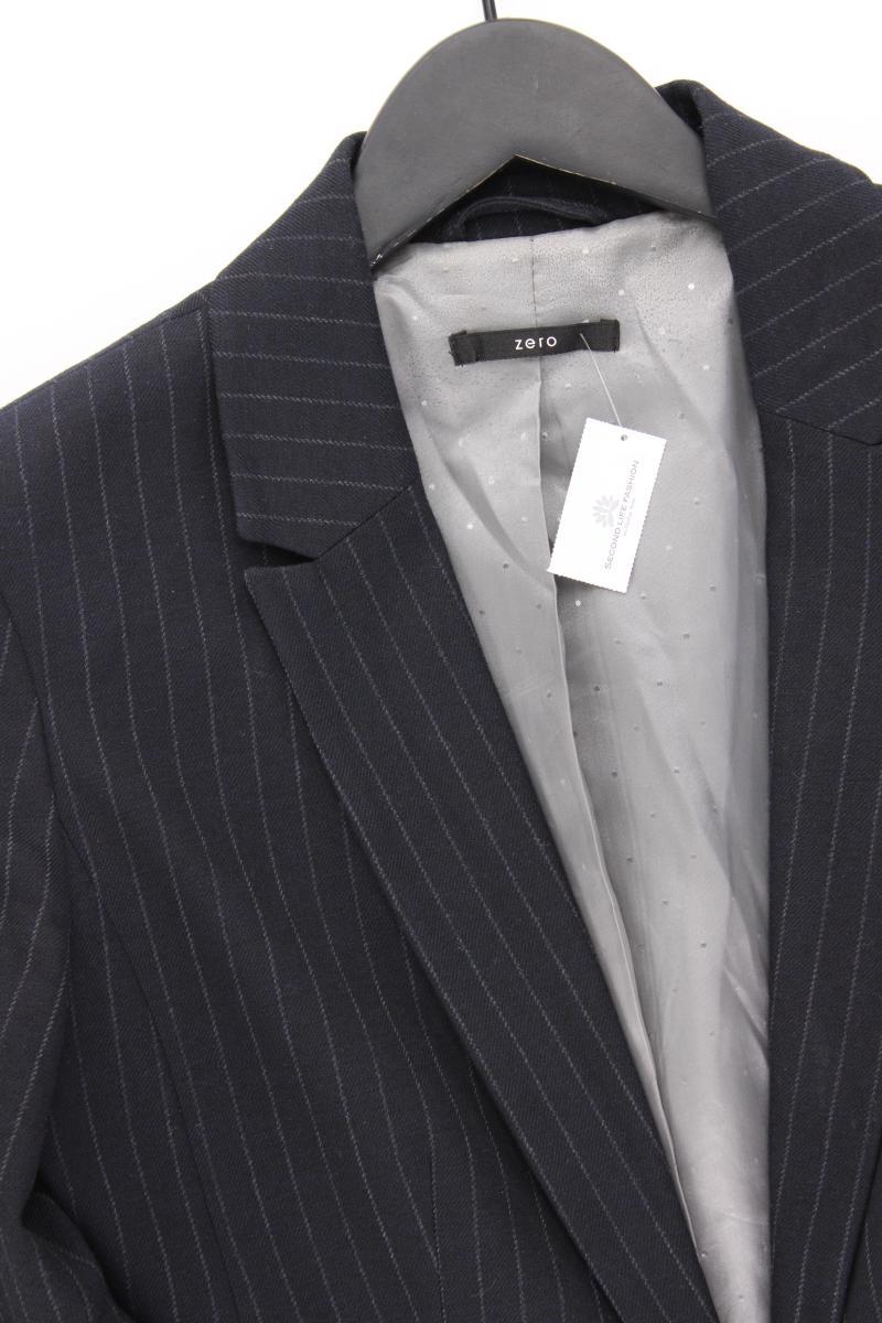 Zero Regular Blazer Gr. 36 gestreift blau aus Polyester