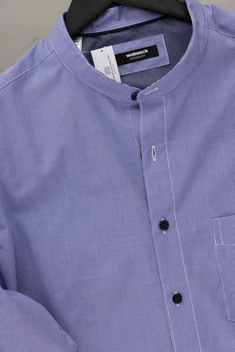 Walbusch Langarmhemd für Herren Gr. Hemdgröße 43/44 blau aus Baumwolle
