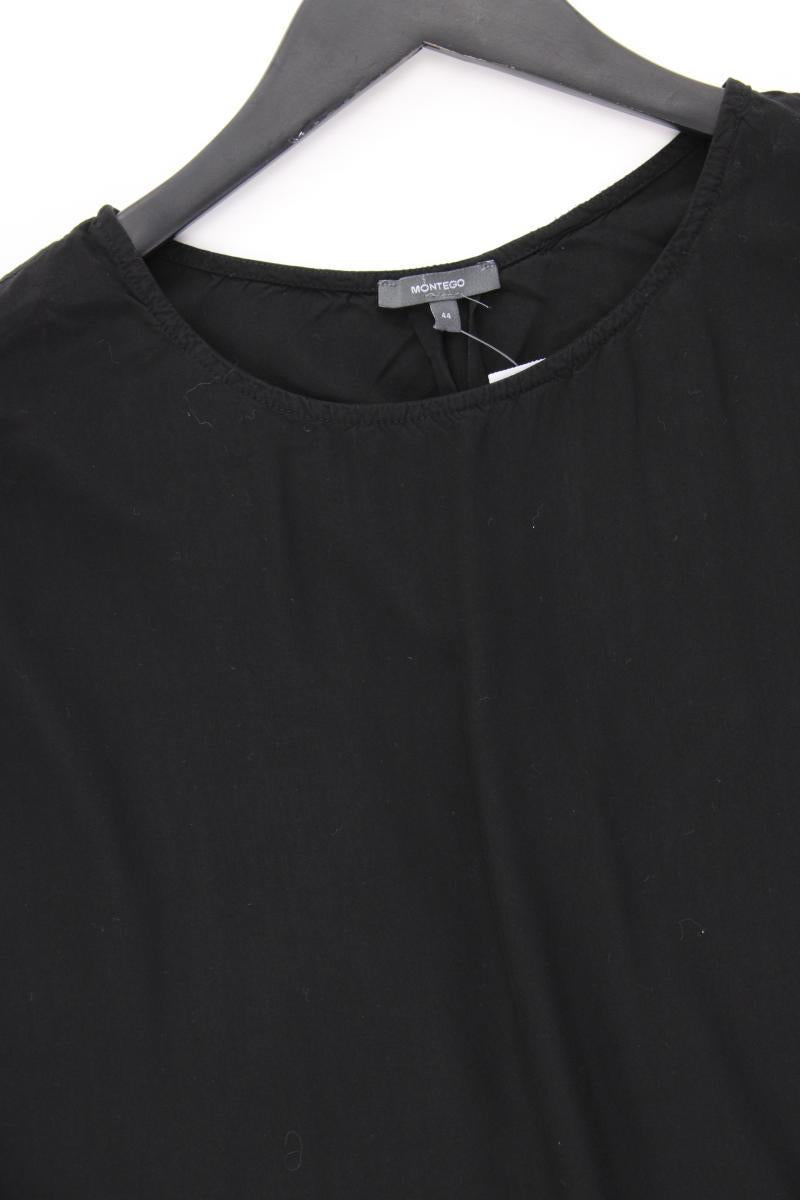 Montego Kurzarmbluse Gr. 44 schwarz aus Viskose