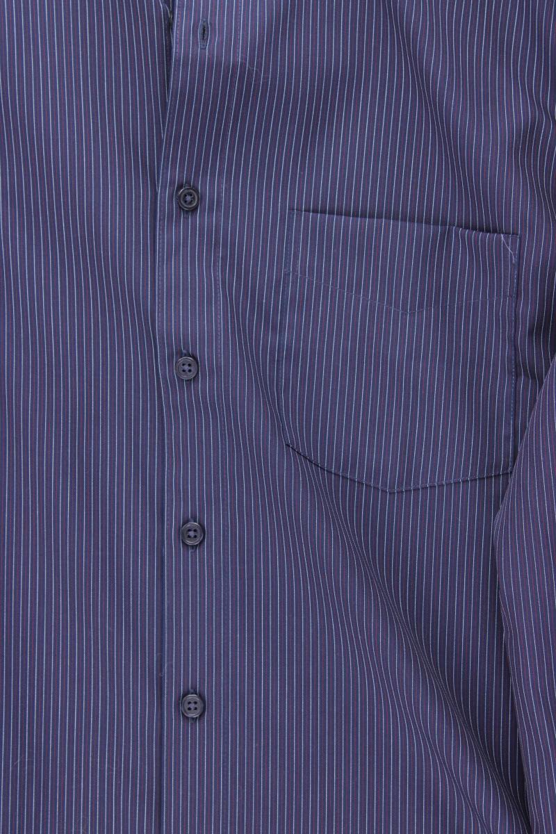 Walbusch Langarmhemd für Herren Gr. Hemdgröße 43/44 gestreift blau aus Baumwolle