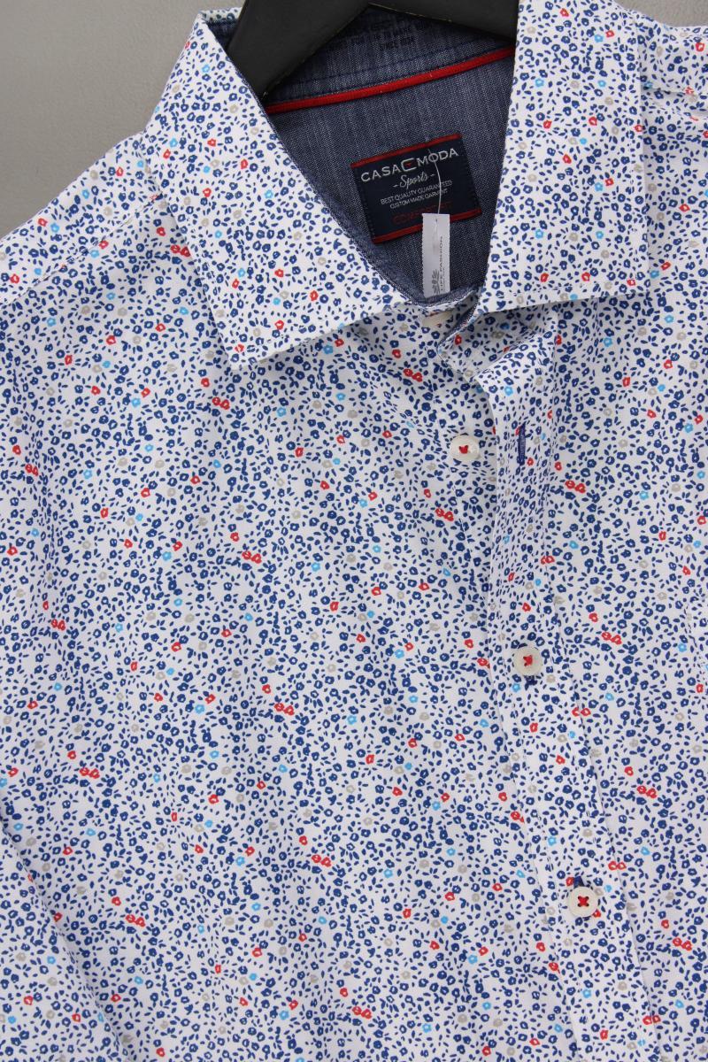 Casa Moda Kurzarmhemd für Herren Gr. Hemdgröße 45/46 mit Blumenmuster mehrfarbig