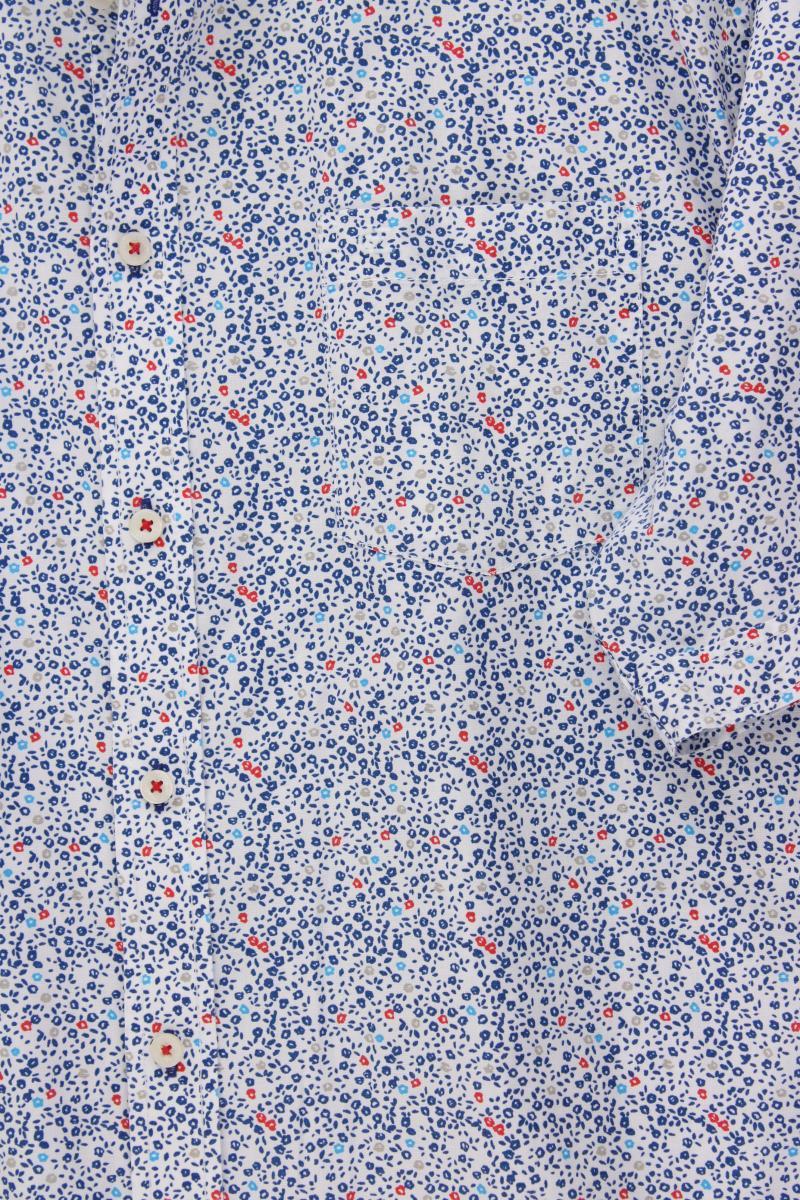 Casa Moda Kurzarmhemd für Herren Gr. Hemdgröße 45/46 mit Blumenmuster mehrfarbig