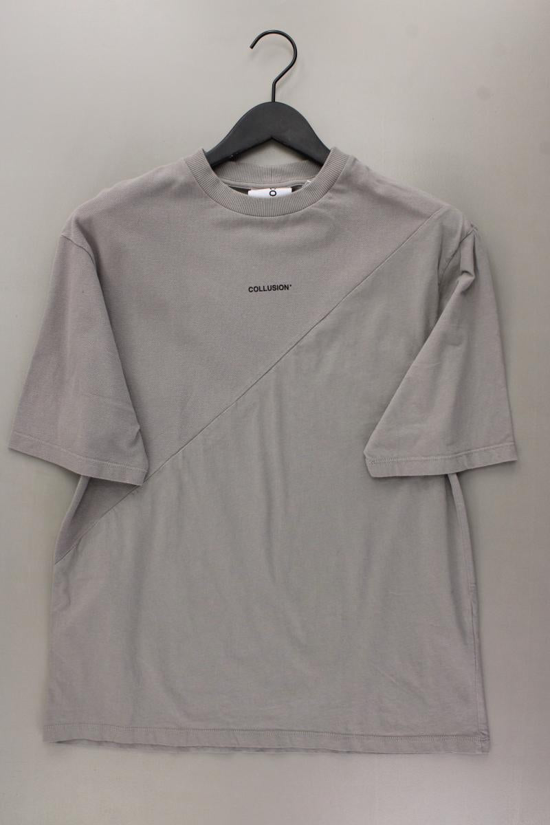 COLLUSION T-Shirt für Herren Gr. S neuwertig Kurzarm grau aus Baumwolle