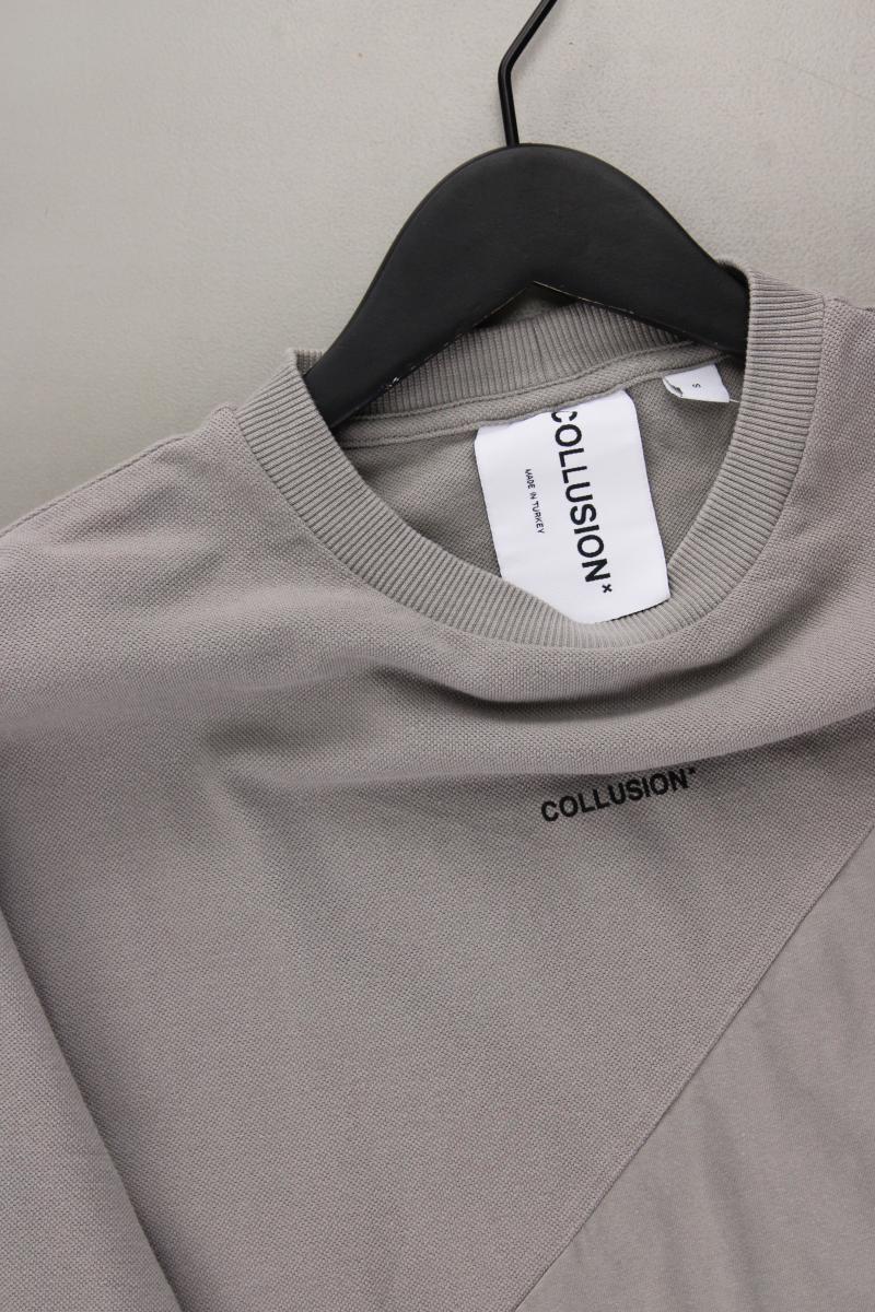 COLLUSION T-Shirt für Herren Gr. S neuwertig Kurzarm grau aus Baumwolle