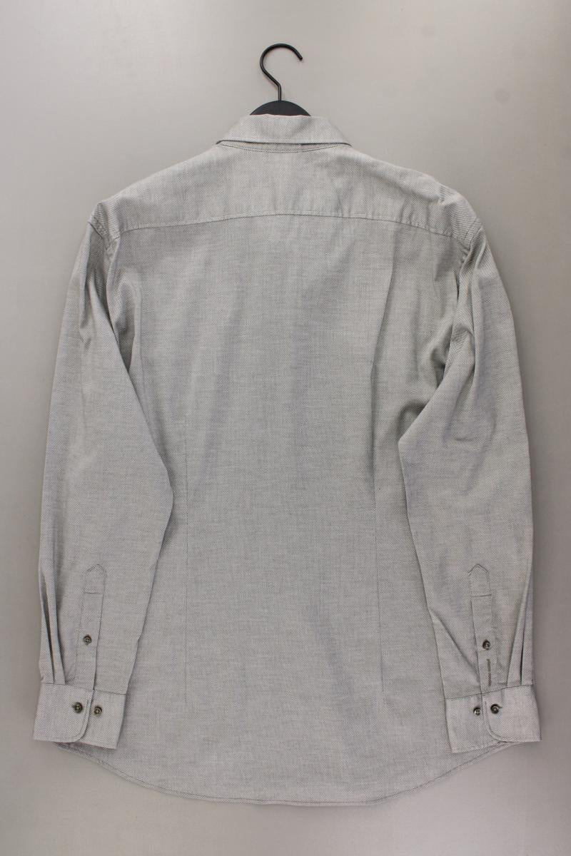 Pierre Cardin Langarmhemd für Herren Gr. XXL grau aus Baumwolle