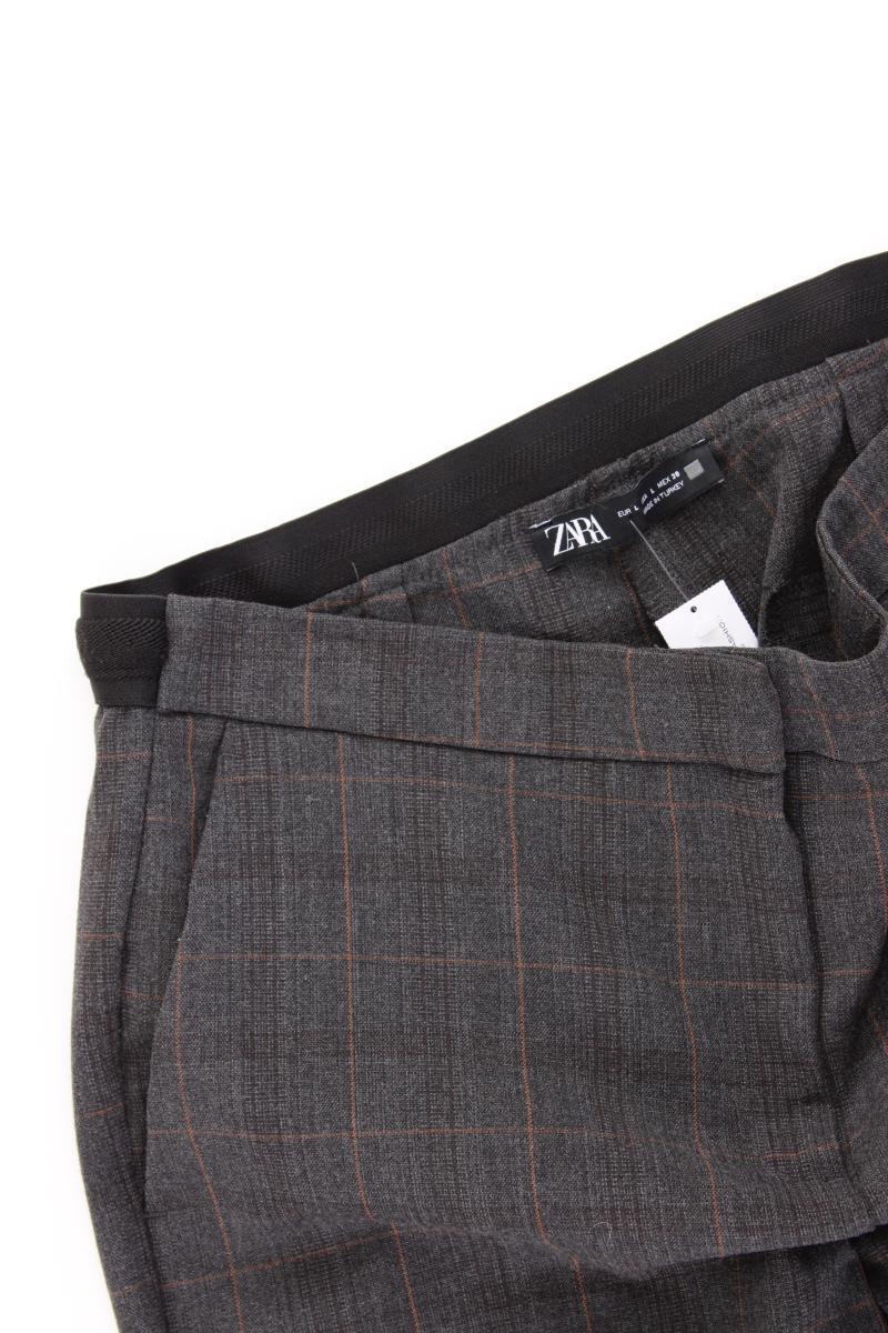 Zara Stoffhose Gr. L kariert grau aus Polyester
