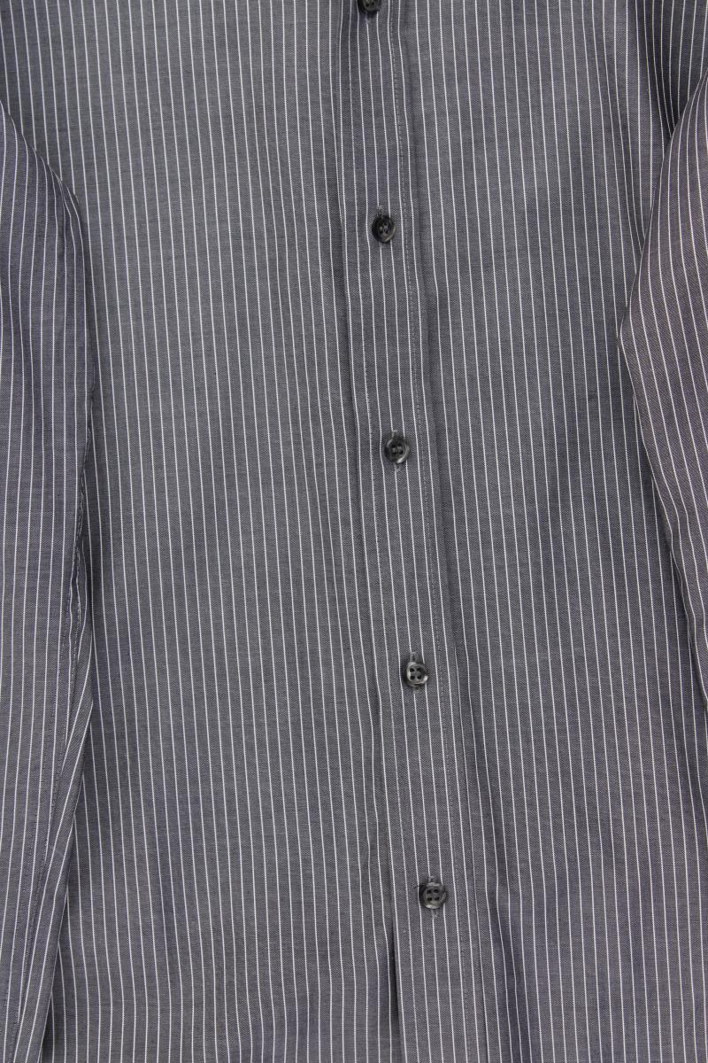 Eterna Langarmhemd für Herren Gr. Hemdgröße 38 gestreift grau aus Baumwolle