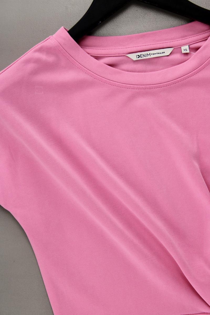 Tom Tailor (Denim) Jerseykleid Gr. XS Kurzarm pink aus Modal