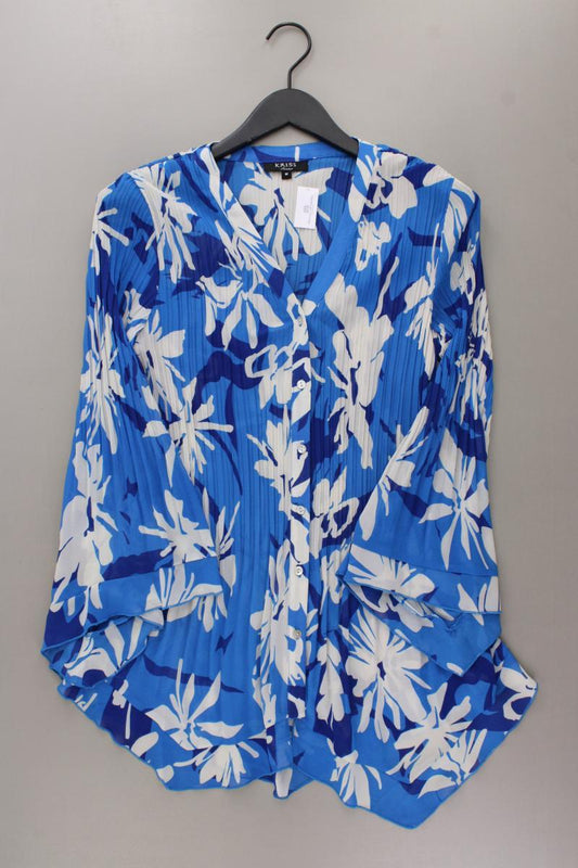 Kriss Sweden Langarmbluse Gr. M mit Blumenmuster blau