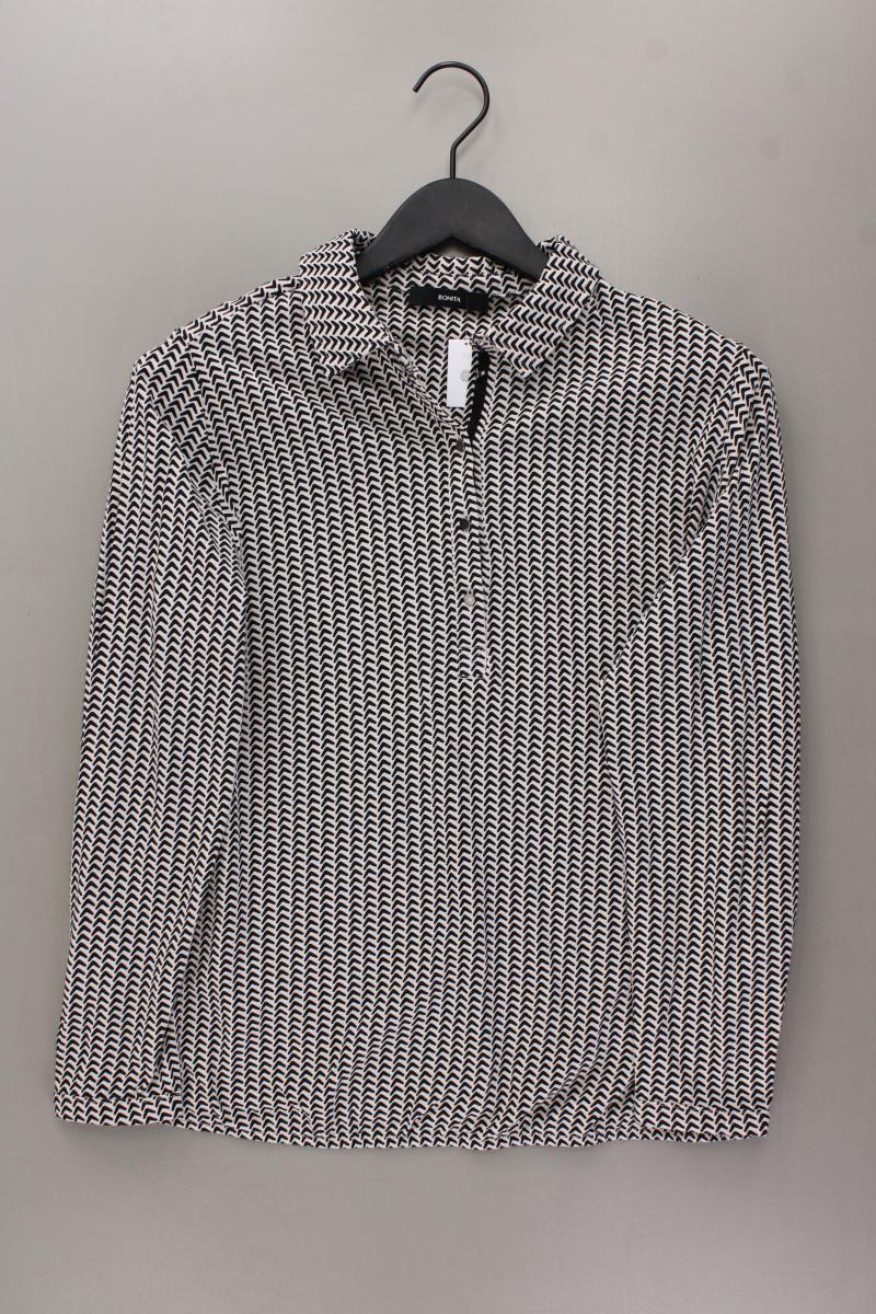 Bonita Longsleeve-Shirt Gr. L geometrisches Muster Langarm grau aus Baumwolle
