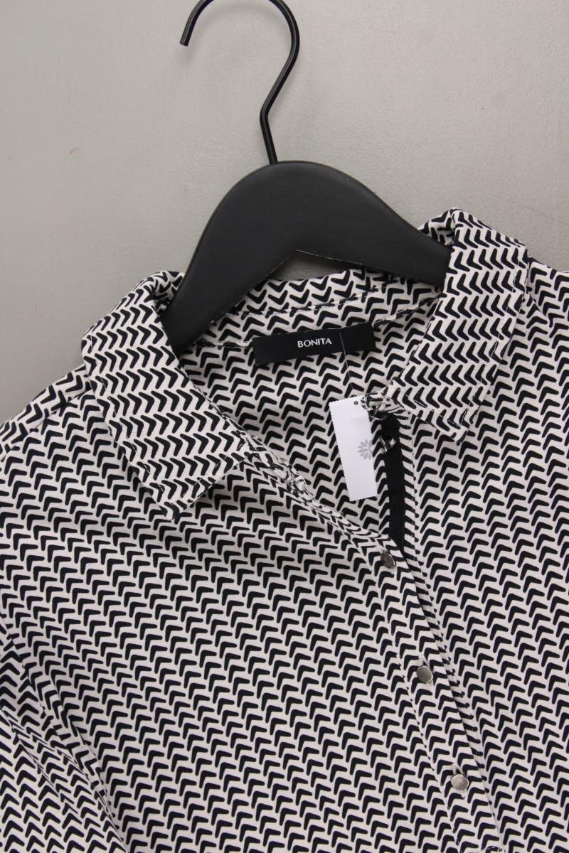 Bonita Longsleeve-Shirt Gr. L geometrisches Muster Langarm grau aus Baumwolle